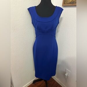 Maggy London Royal Blue Sleeveless Midi Dress - Size 4